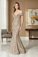 Ivonne D ID900 Long Formal Lace Sequin Evening Dress