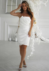 LBD Exclusive White Camilla Rose Mini Dress