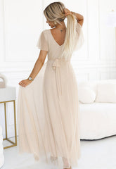 LBD Exclusive Mia Champagne Maxi Dress