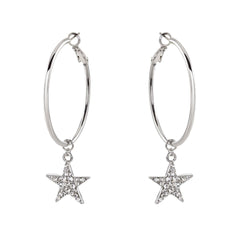 loveRocks Hoop With Crystal Star Charm