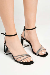 Miss Diva Black Alyanna Sandals