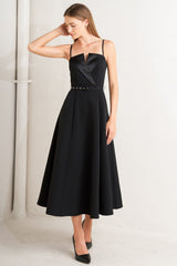 A Line Cocktail Short Tea Length Pleated Dress Flying Tomato FD1723