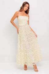 A Line Long Lace Formal Ruffle Prom Dress Flying Tomato ID22616