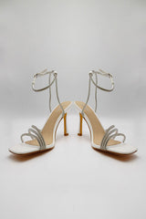 Miss Diva White Camina Diamante Heels