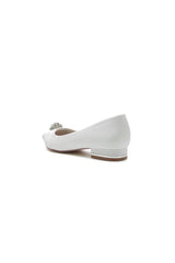 Beaded Pointed Toe Slip-On Wedding Shoes With Rhinestone