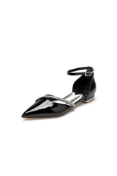 Black High Heels with Crystal Accents
