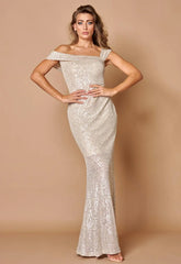 Little Black Dress Champagne Gabrielle Maxi Dress