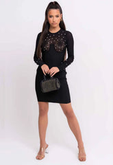 Nazz Collection Black Liberty Bandage Dress