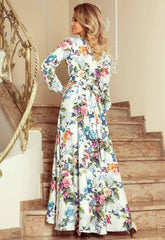 LBD Exclusive White Bali Print Maxi Dress