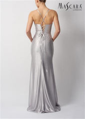 Mascara London Tie Back Satin Amethyst Dress