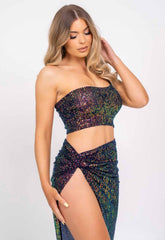 Nazz Collection Black Believe It Sequin Co-ord