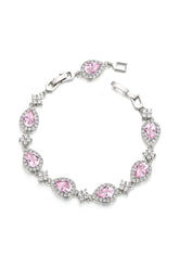 Black Rhinestone Zirconia Teardrop Tennis Bracelets