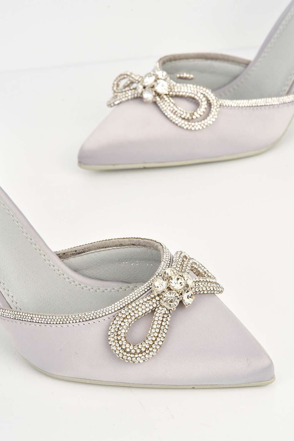 Miss Diva Silver Natalie Pointed High Heel
