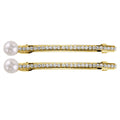 loveRocks Long Elegant Crystal Barrette With Pearl