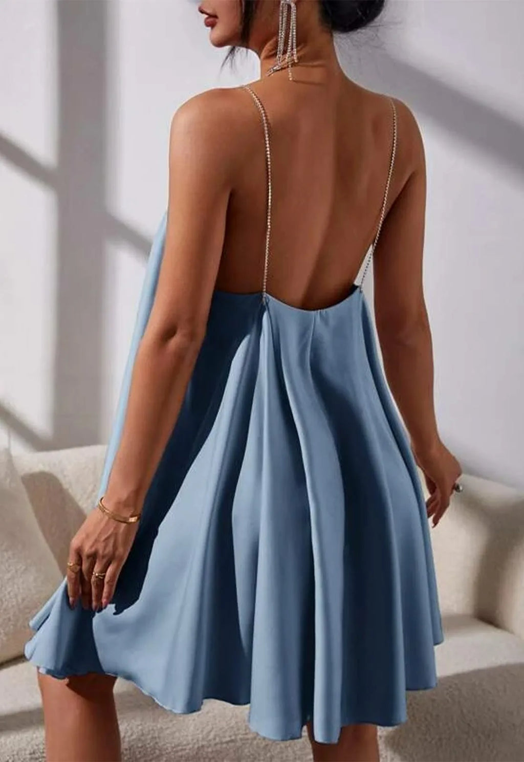 Nazz Blue Marbella Mini Dress