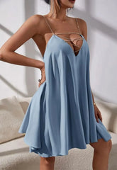 Nazz Blue Marbella Mini Dress