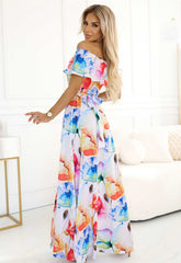 LBD Exclusive Summer Haze Bardot Maxi Dress