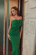 3D Floral Tea Length Cocktail Dress Mac Duggal 2361