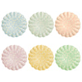 Floral Assorted Bamboo Large Plates, Set of 6