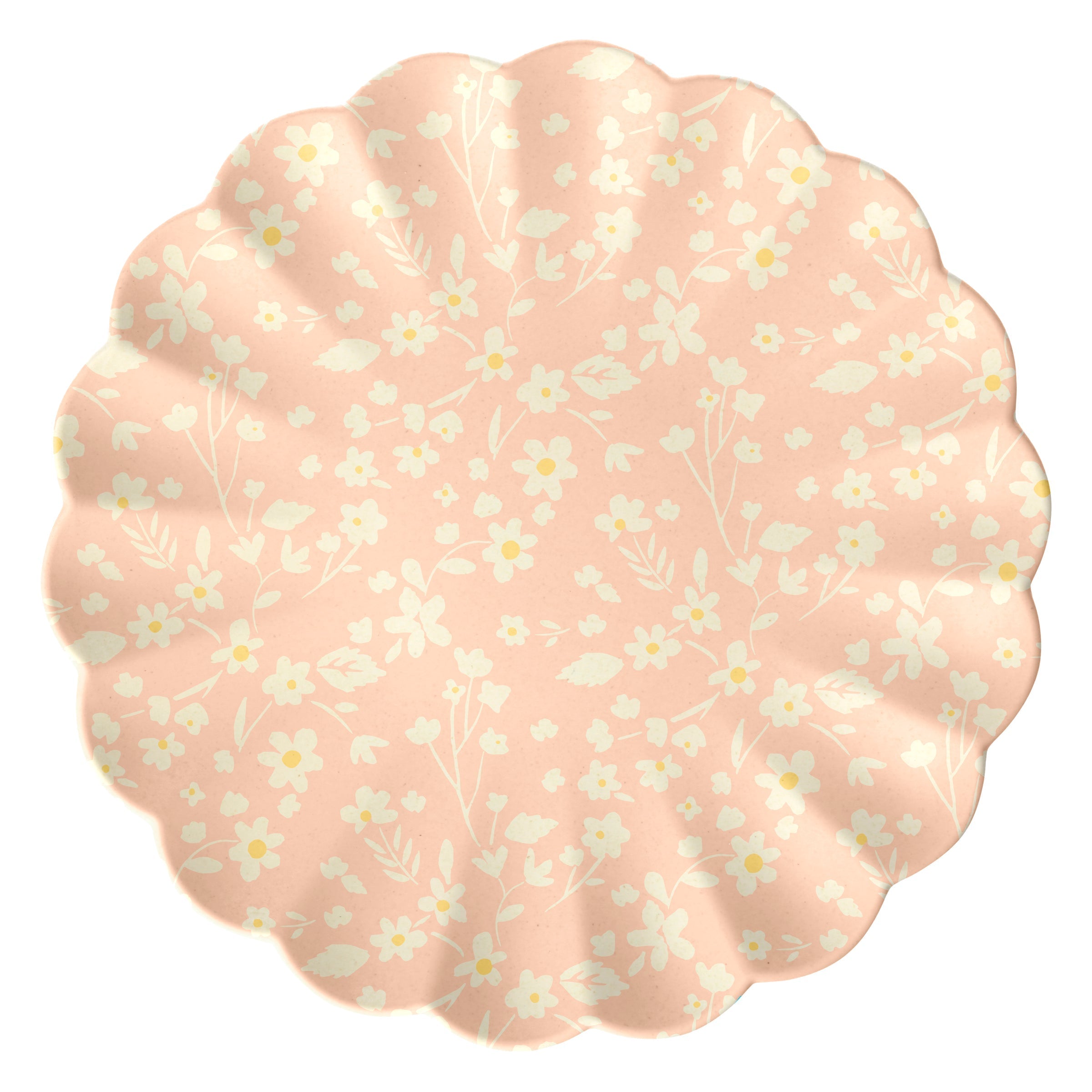 Floral Assorted Bamboo Large Plates, Set of 6