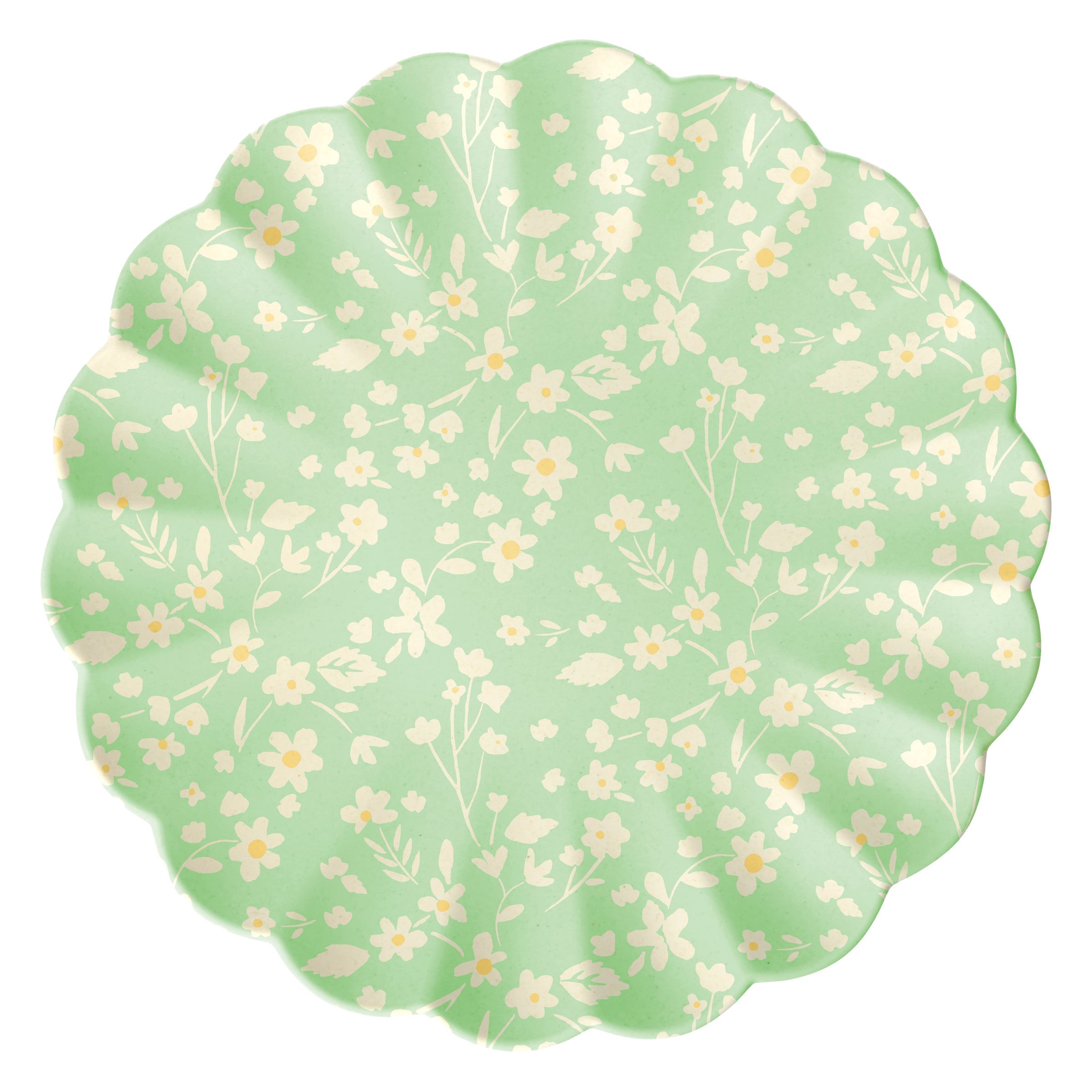 Floral Assorted Bamboo Large Plates, Set of 6