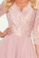 LBD Exclusive Pink Amber Maxi Lace Dress