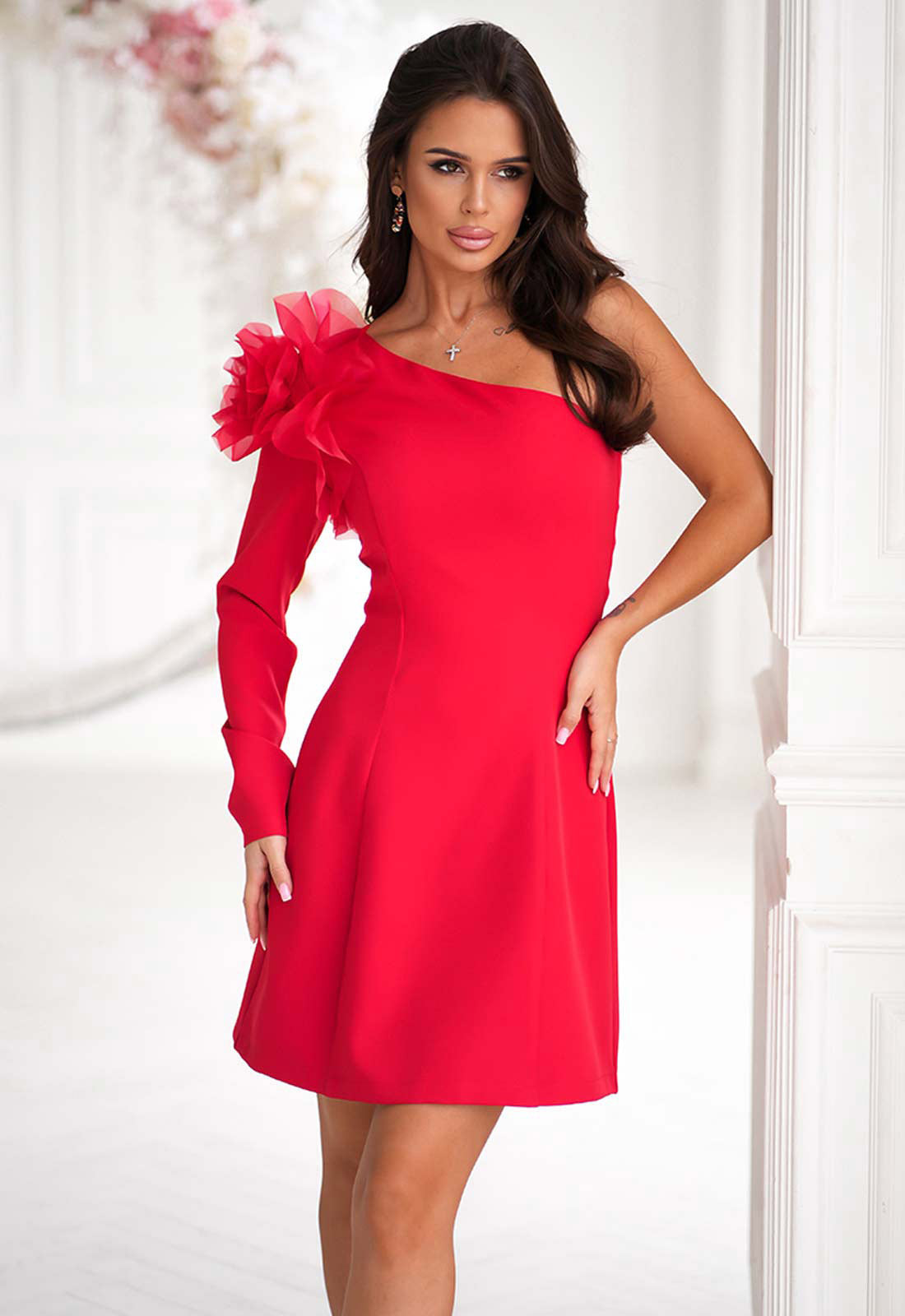 LBD Exclusive Red Ivy Mini Dress