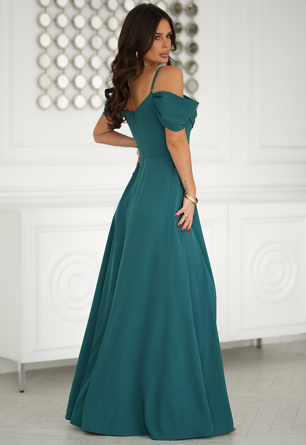 LBD Exclusive Green Madeline Maxi Dress