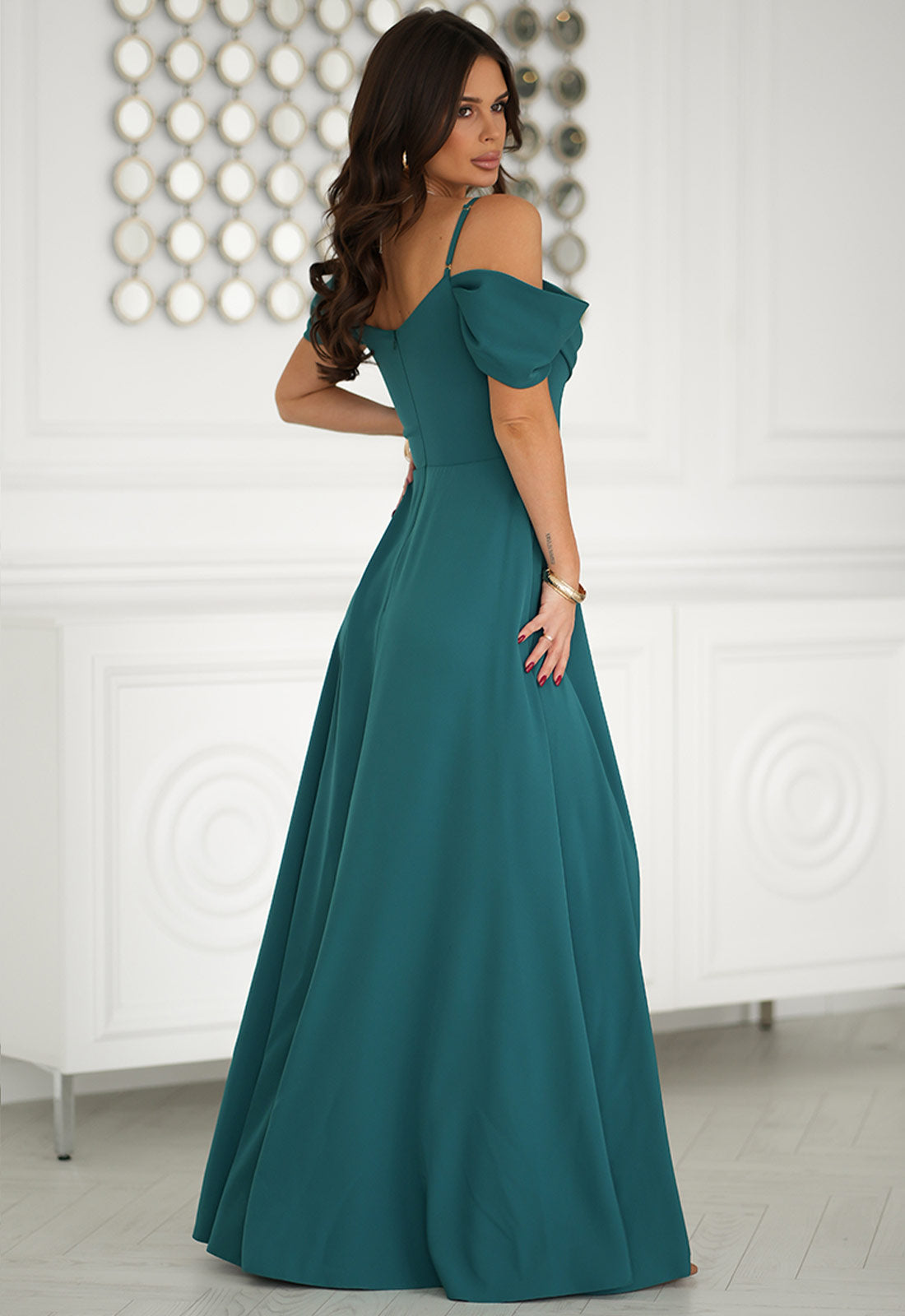 LBD Exclusive Green Madeline Maxi Dress