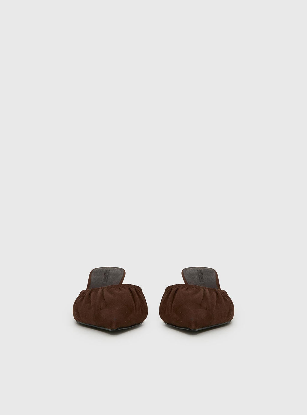 Admiration Pointed Toe Faux Suede Heels Brown