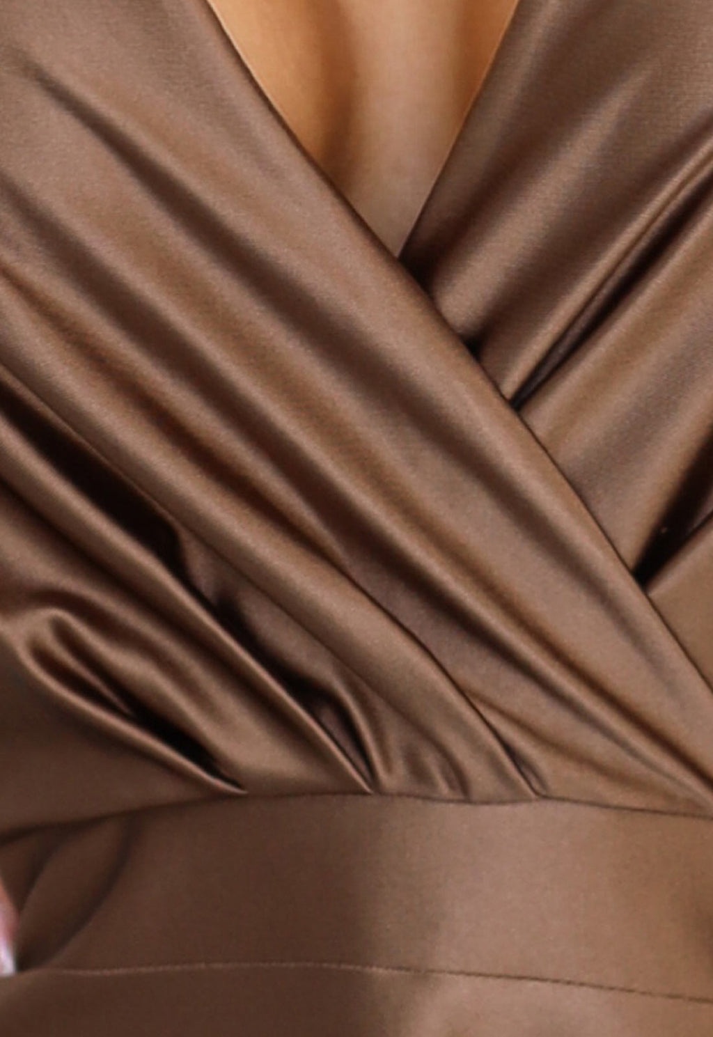 LBD Exclusive Mocha Latte Crystal Maxi Dress