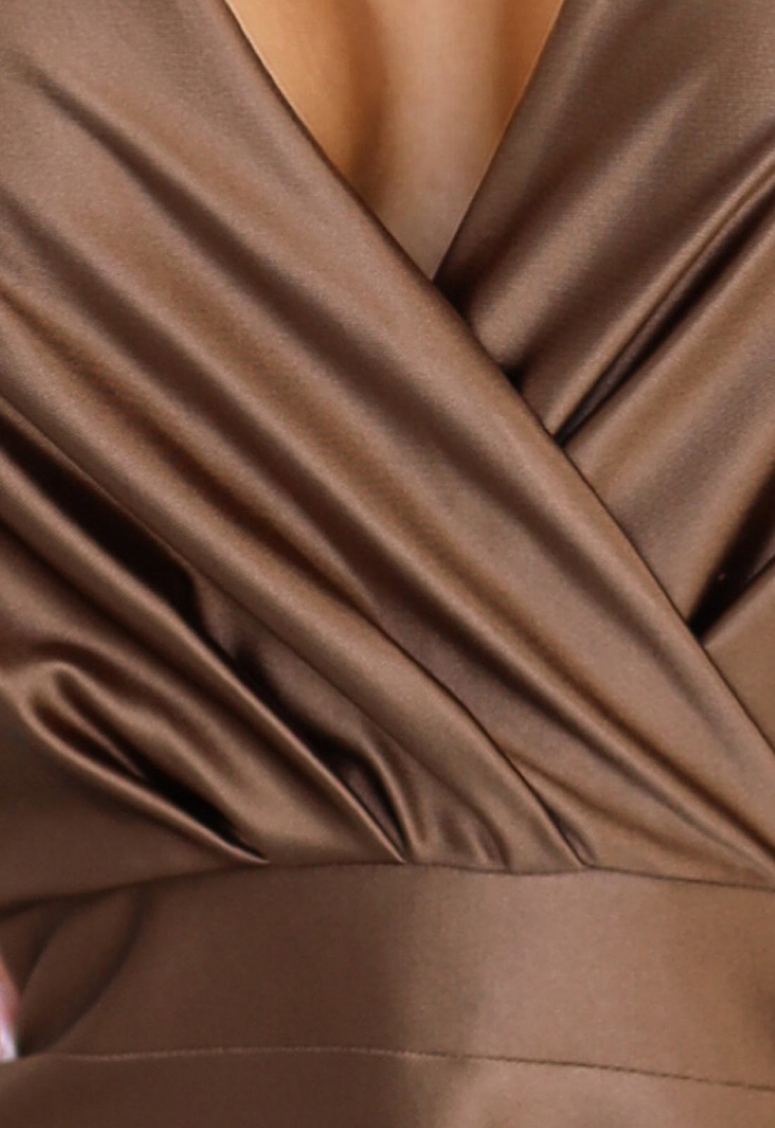 LBD Exclusive Mocha Latte Crystal Maxi Dress