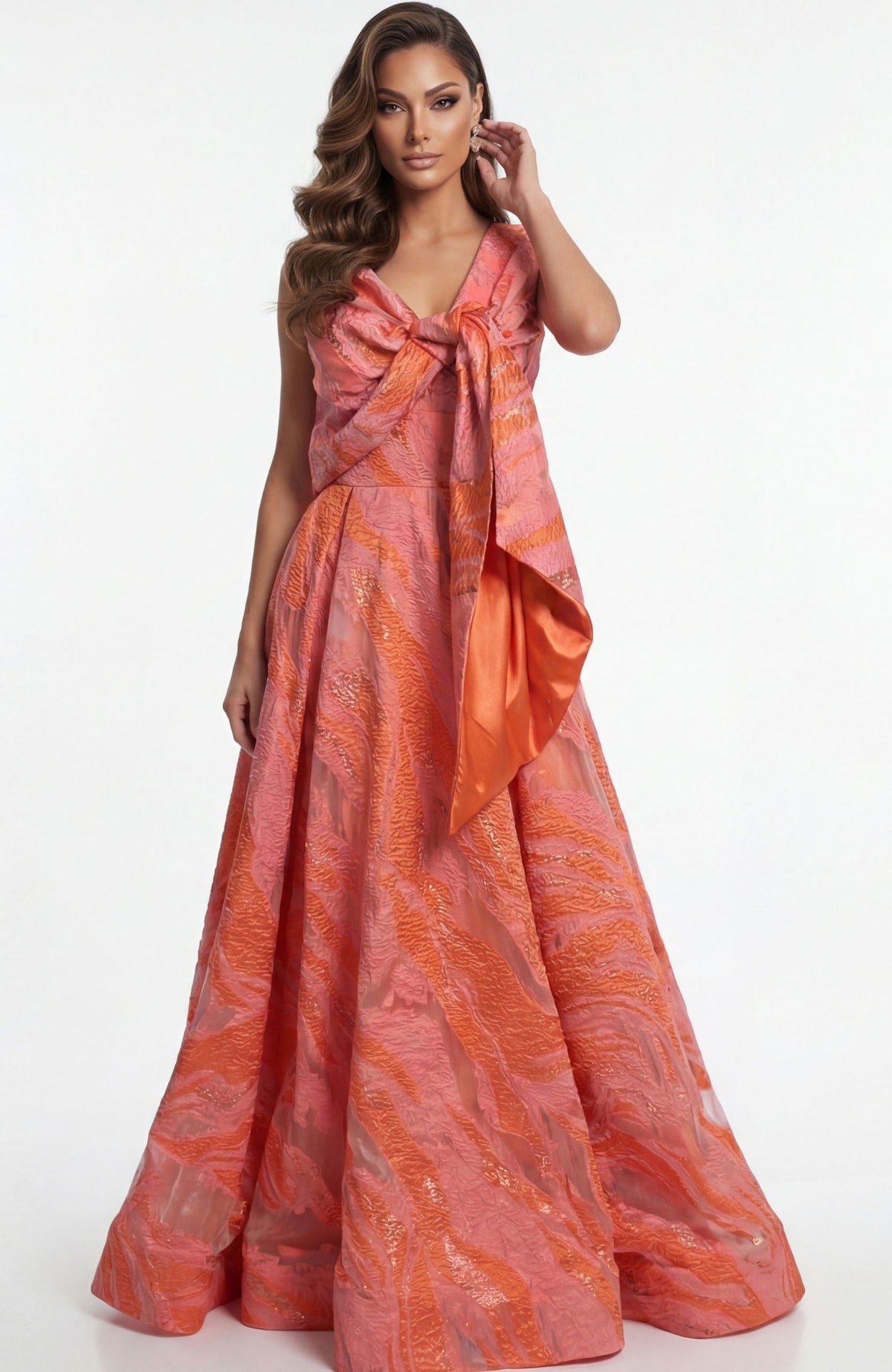 A Line Formal Long Evening Prom Dress Jovani 41136