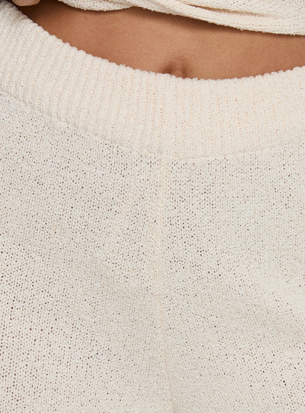 Calisse Knit Wide Leg Pants Beige