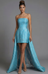 A Line High Low Corset Cocktail Dress Jovani 51693