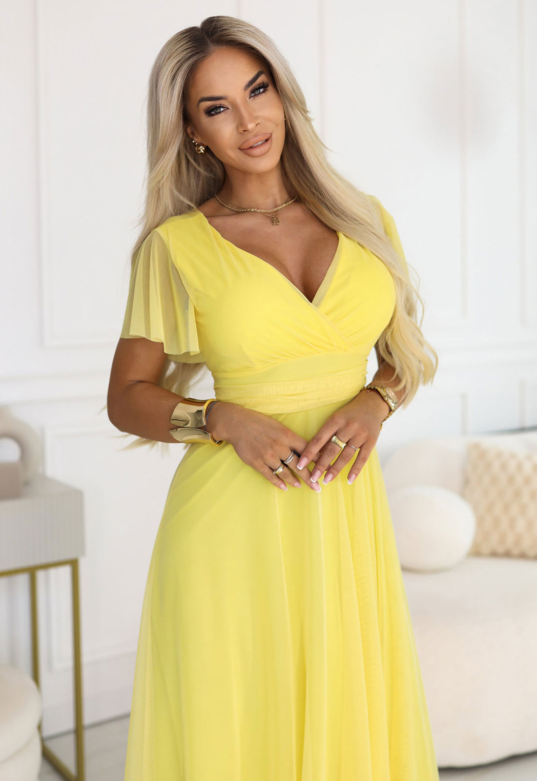 LBD Exclusive Lemon Limencello Maisie Maxi Dress