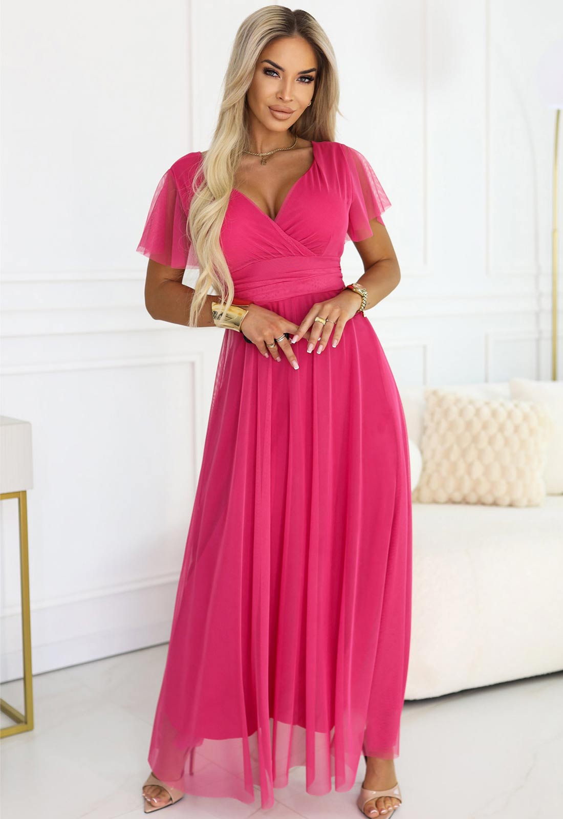 LBD Exclusive Fuschia Maisie Maxi Dress