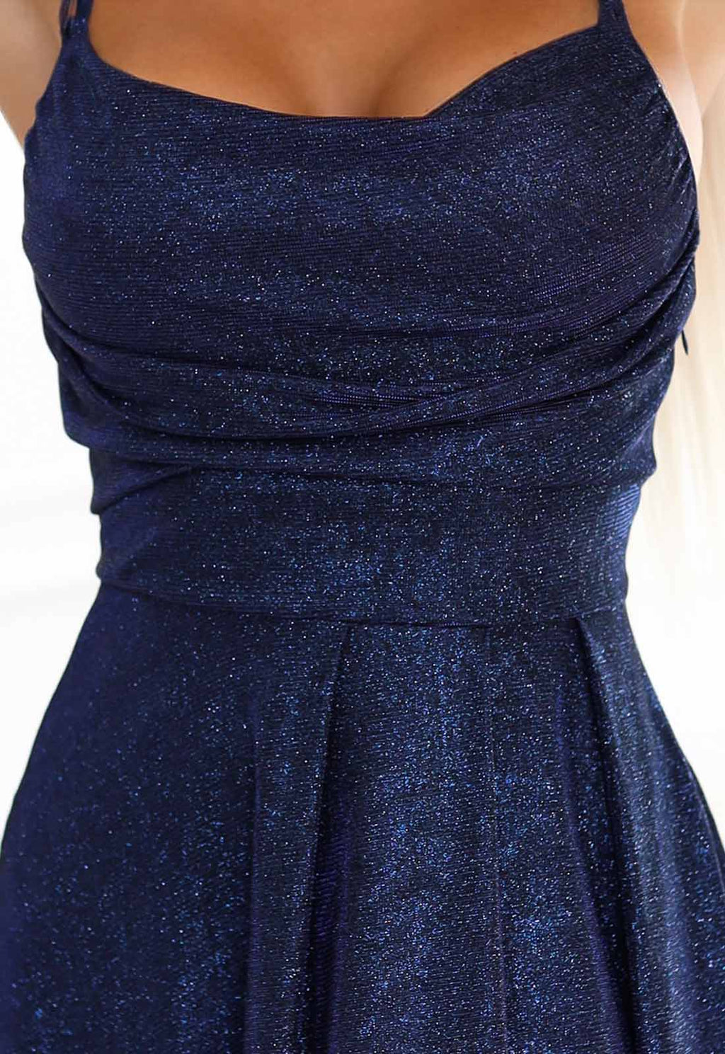 LBD Exclusive Navy Shimmer Artemis Maxi Dress