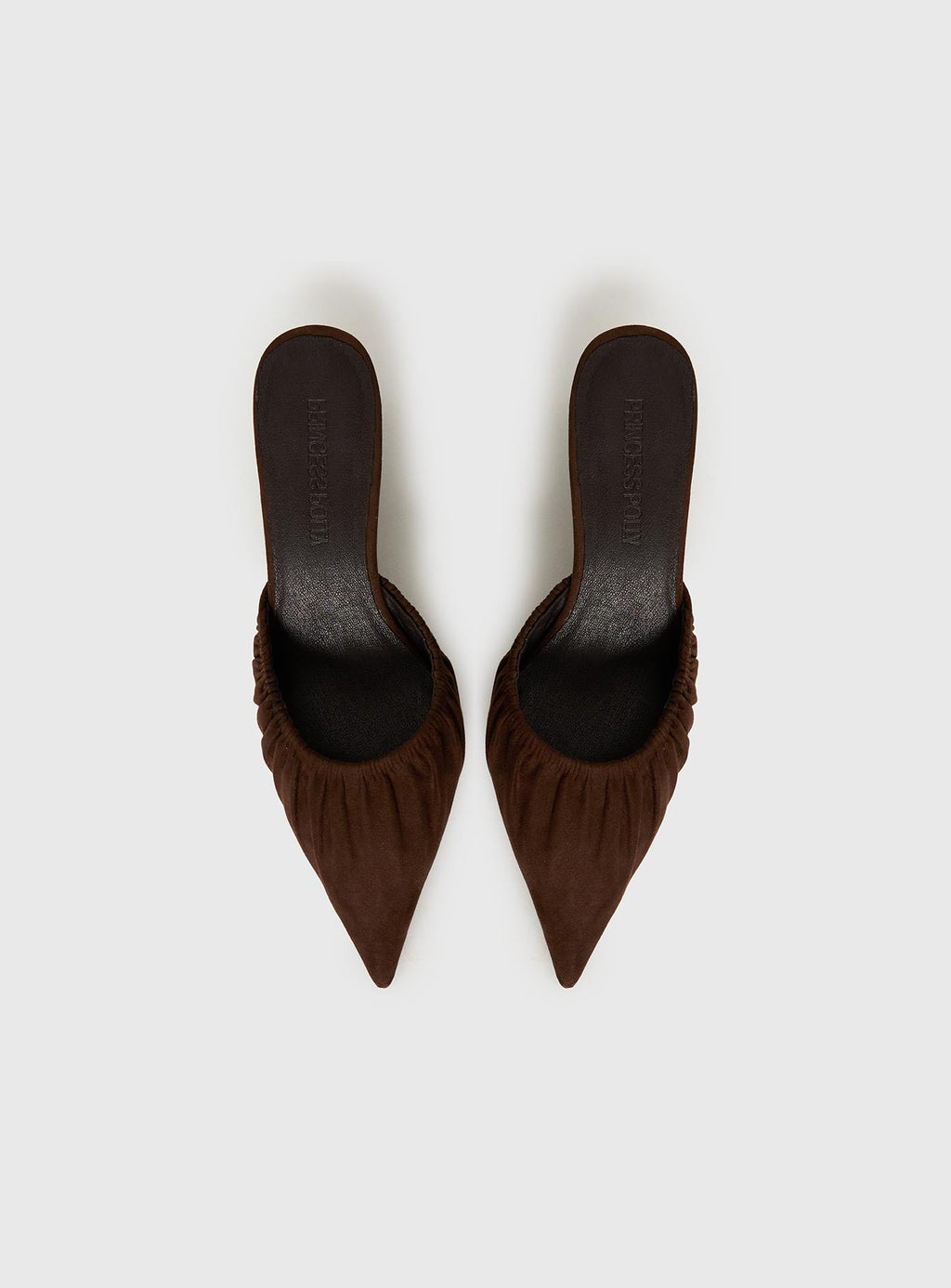 Admiration Pointed Toe Faux Suede Heels Brown