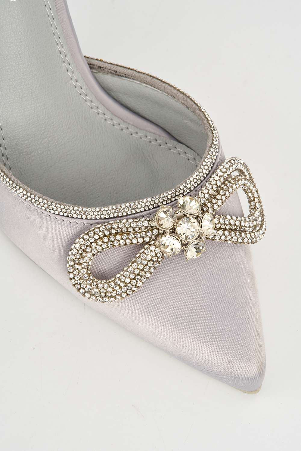 Miss Diva Silver Natalie Pointed High Heel