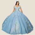 3D Floral Applique Corset Quinceanera Dress Cinderella Couture 8061J