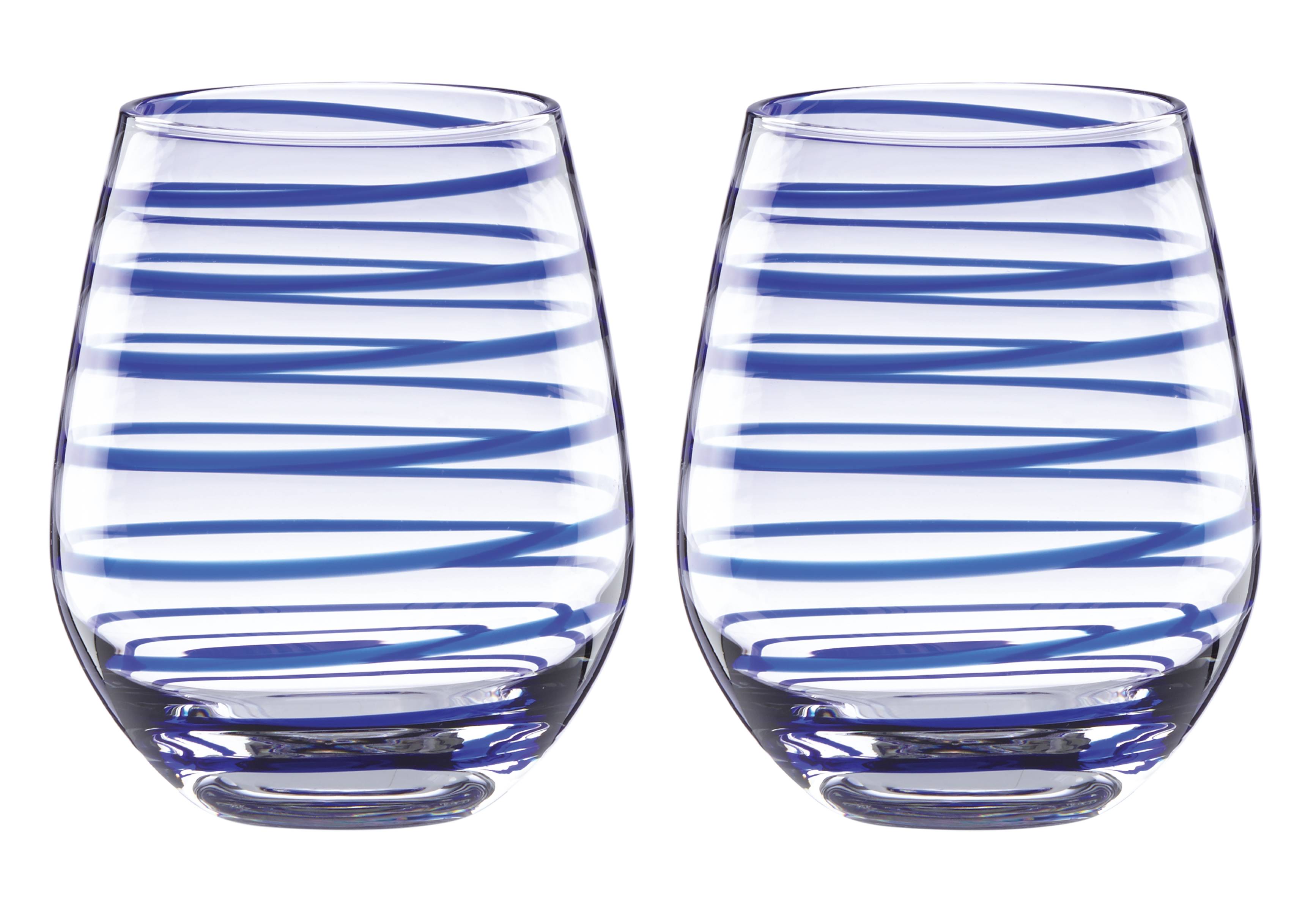 Charlotte Street Stemless Wine Glasses, Set of 2