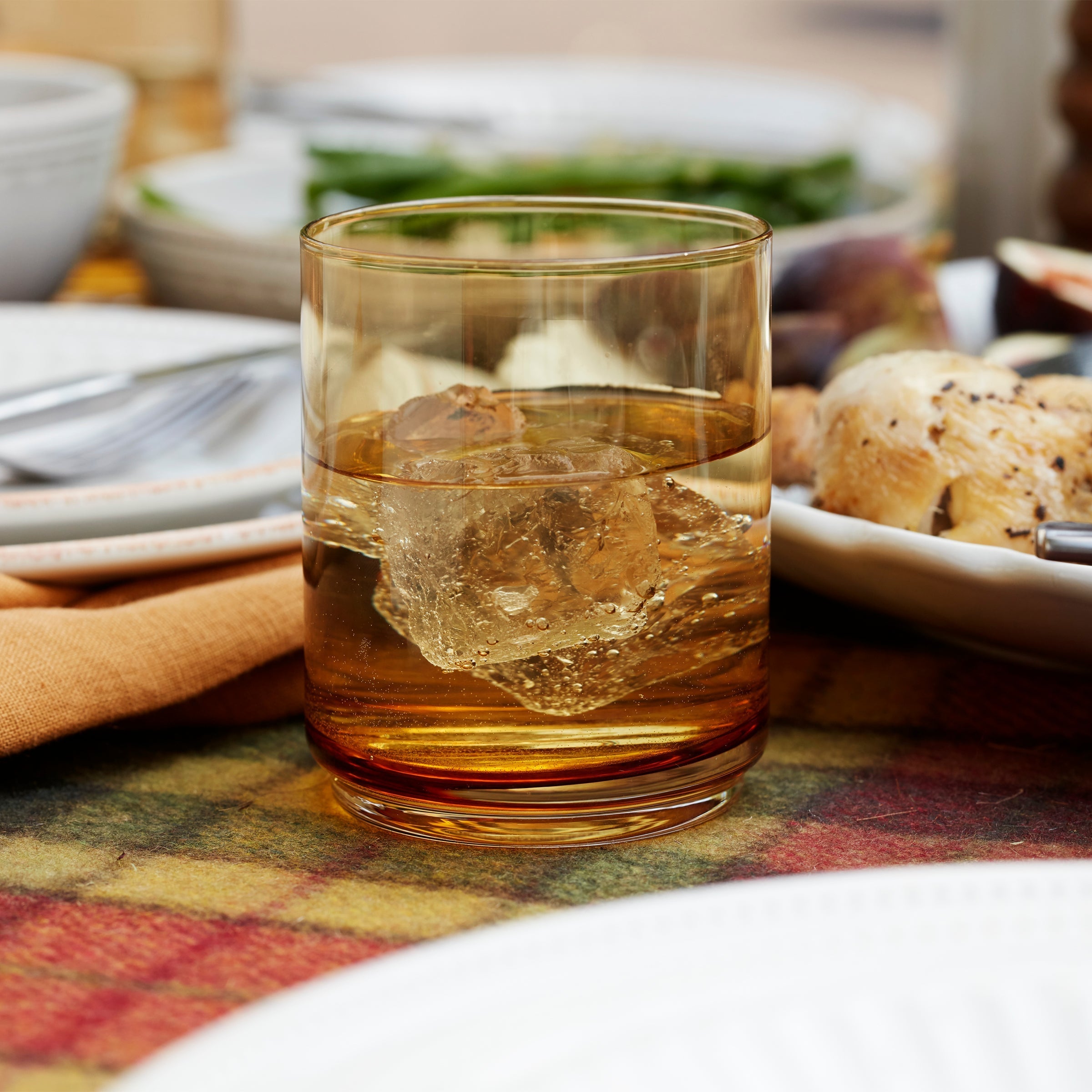 Tuscany Classics Stackable Amber Tall Glasses, Set of 4