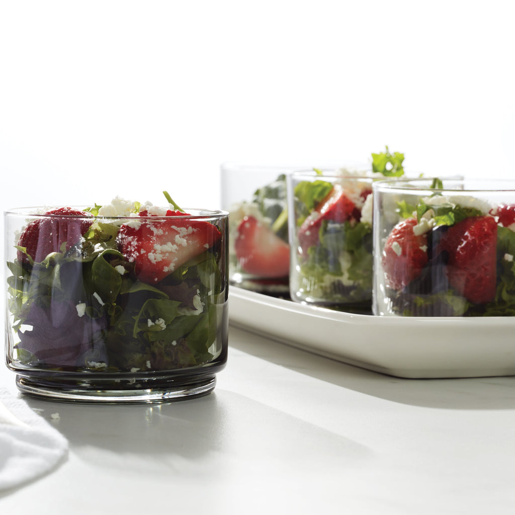 Tuscany Classics Stackable Smoke Short Glasses,  Set of 4
