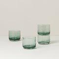 Tuscany Classics Stackable Green Short Glasses, Set of 4