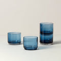 Tuscany Classics Stackable Blue Short Glasses, Set of 4