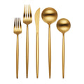 Zephyr Gold Satin 45-Piece Flatware Set