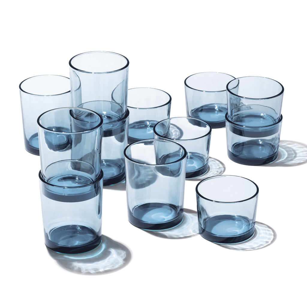 Stackables Blue Drinkware, Set of 12