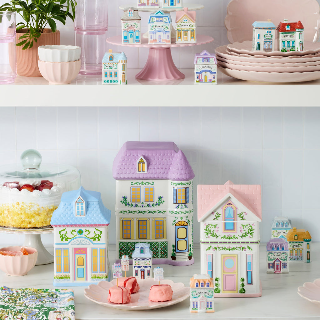 Lenox Spice Village House Canisters, Set of 3