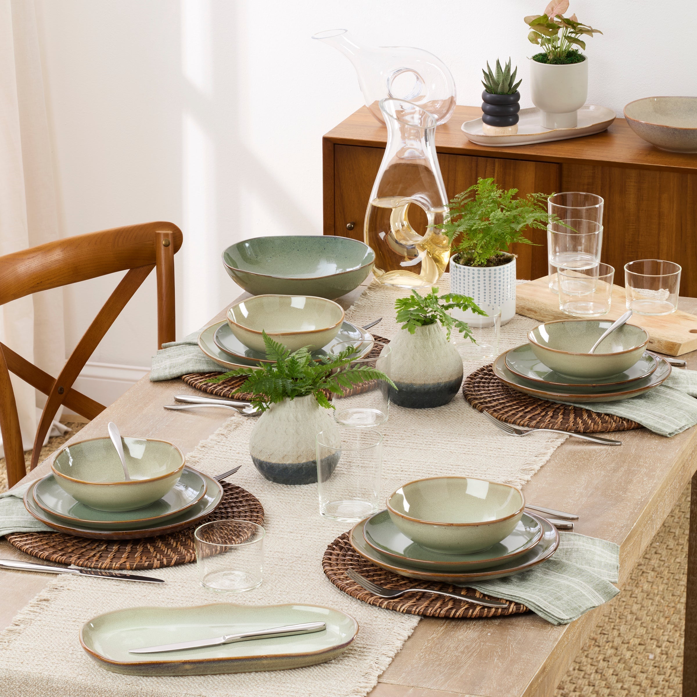 Organic Shades Green 2-Piece Serving Set
